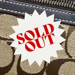 ❌SOLD❌Coach‎ Vintage Signature Canvas Demi Shoulder Bag